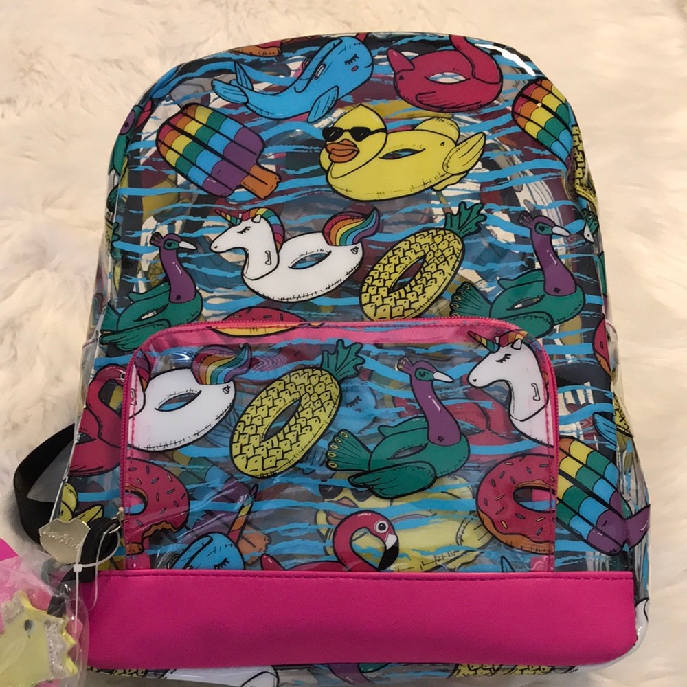Luv Betsy from Betsy Johnson Clear Large Backpack